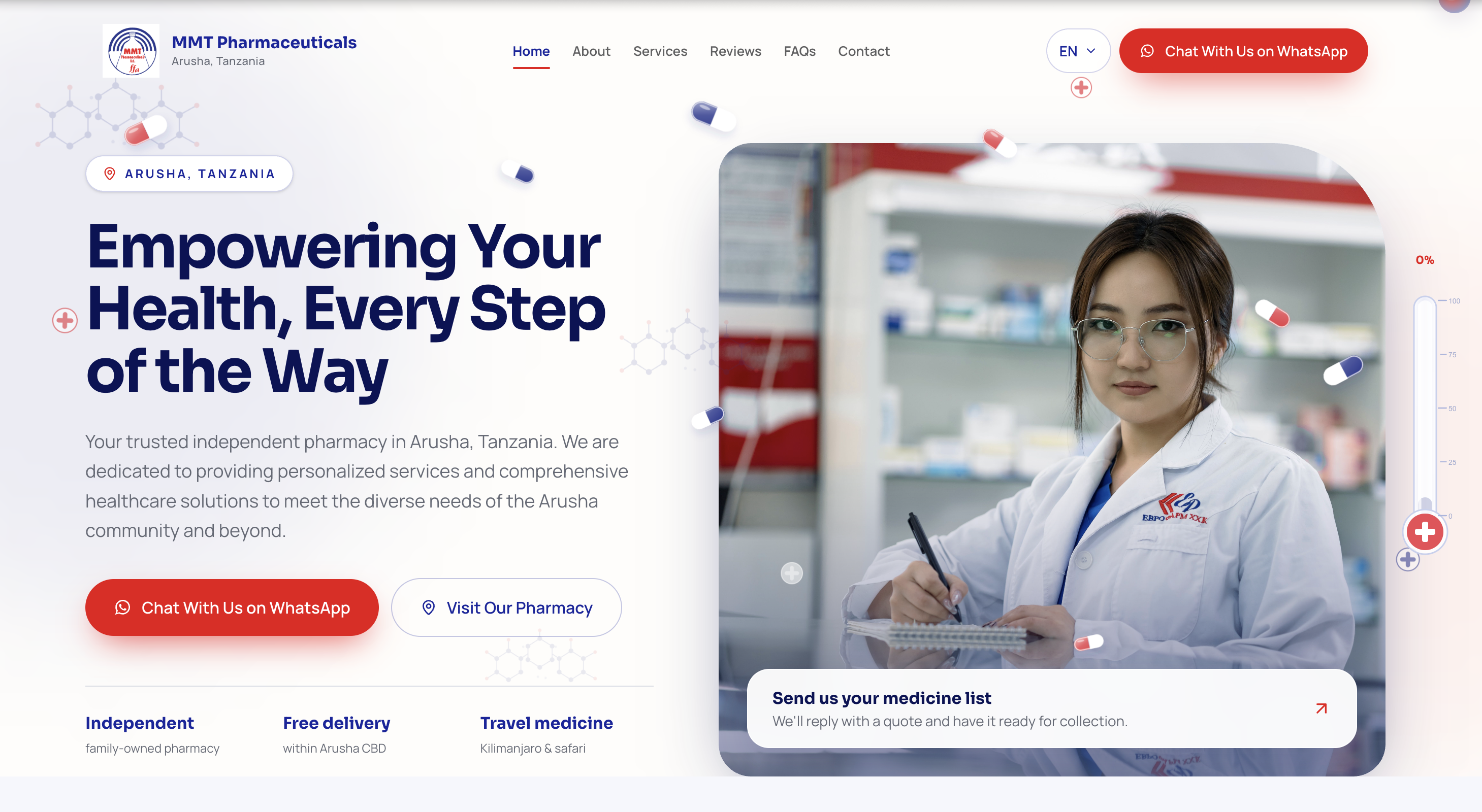 Pharmacy — website design project by ENA Design